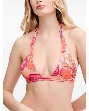 Guess Halterneck Bikini Top - Pink