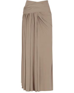 Christopher Esber Aiba Draped Maxi Skirt - Brown