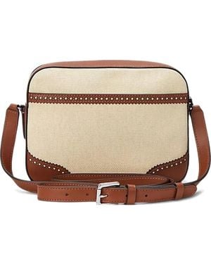 Ralph Lauren Logo-Tote Bag mit Lederbesatz - Natur