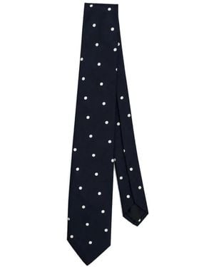 Lardini Polka-Dot Silk Tie - Blue