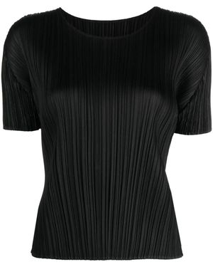 Pleats Please Issey Miyake Pleated T-shirt - Black