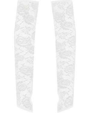 Maison Close Flashback Mittens - White