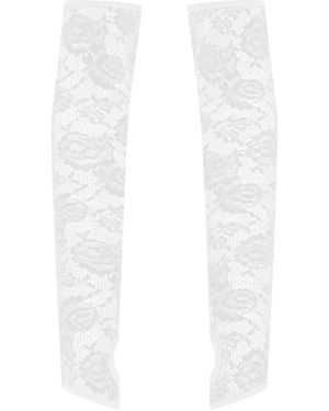 Maison Close Flashback Mittens - White