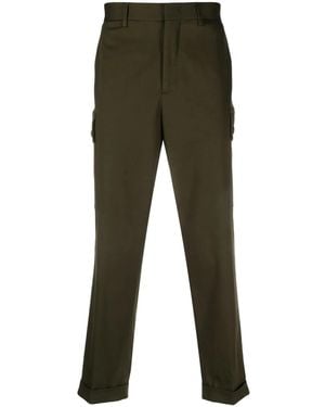 Etro Pegaso-Motif Cropped Cargo Pants - Green