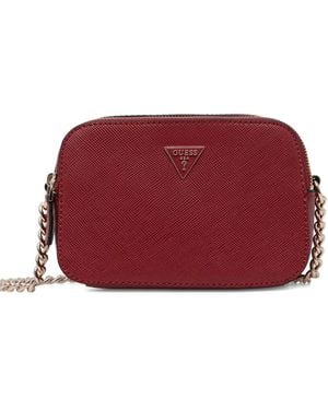 Guess Noelle Saffiano Mini Crossbody - Red