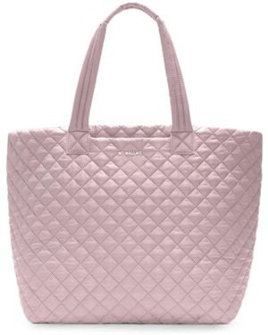 MZ Wallace Large Metro Deluxe Quilted Tote Bag - Pink