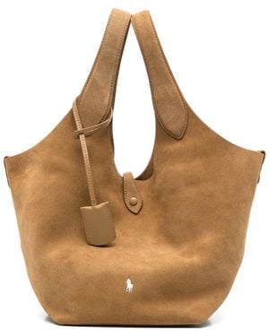 Polo Ralph Lauren Suede Tote Bag - Brown