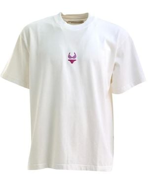 ALBERTO BRESCI T-Shirt Met Geborduurd Badpak - Wit