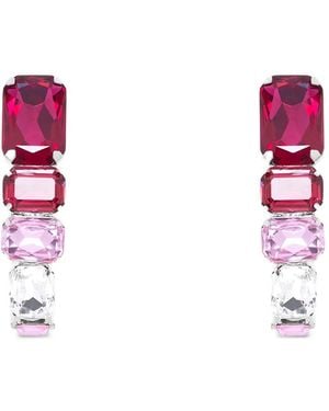 Area Crystal Wrap Earrings - Red