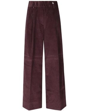Myths Corduroy Wide-Leg Trousers - Purple