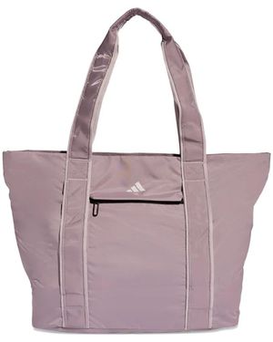 adidas Zip-Pocket Tote Bag - Purple