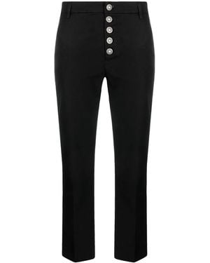 Dondup Cropped Chino Trousers - Black