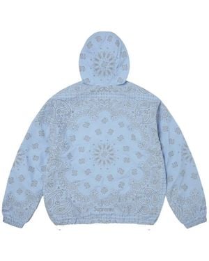 Supreme Bandana-Print Hoodie - Blue