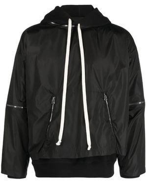 Tessitura Body Couture Removable-Sleeve Hoodie - Black