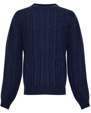 A.P.C. Cable-Knit Jumper - Blue