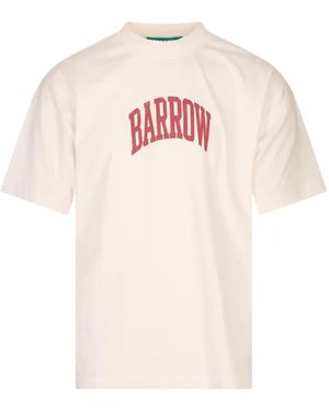 Barrow Logo-Print Star-Motif T-Shirt - Pink