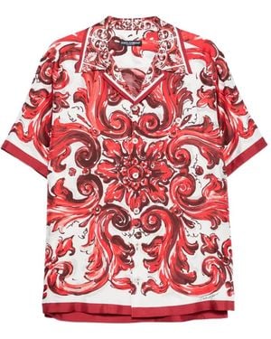 Dolce & Gabbana Short-Sleeve Shirt - Red