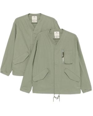 Snow Peak Hemdjacke Mit Reißverschluss - Grün