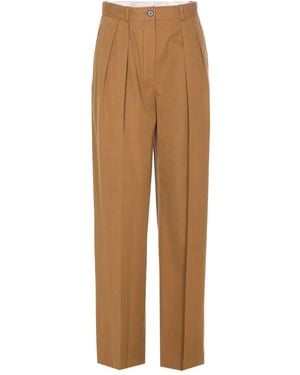 The Row Igor Button Pleated Pants - Natural