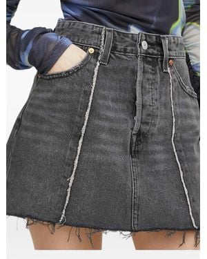 Levi's Frayed-Edge Denim Skirt - Black