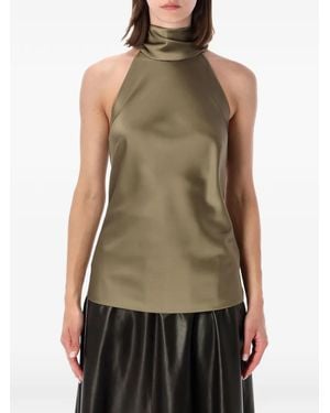 Ralph Lauren Halterneck Tie-Back Top - Green