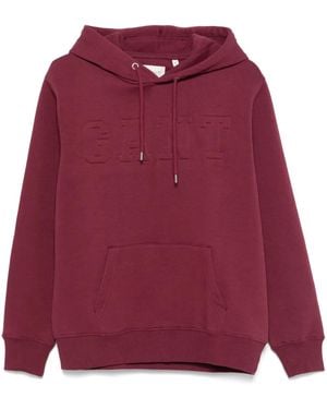 GANT Hoodie Mit Logo-Prägung - Rot
