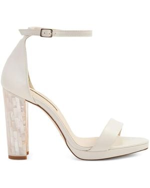 freya rose Dove Block-Heel Sandals - White