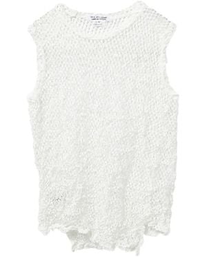 Comme des Garçons Openwork Top - White