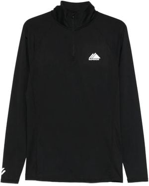 Superdry Half-Zip Long-Sleeve T-Shirt - Black
