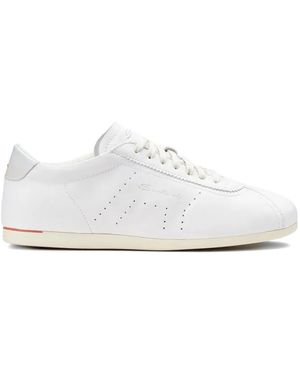 Santoni Lace-Up Sneakers - White