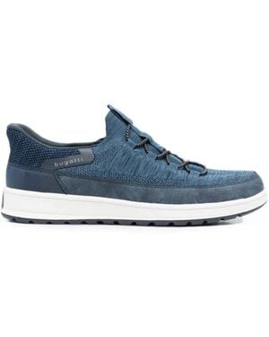 Bugatti Knit Paneled Sneakers - Blue