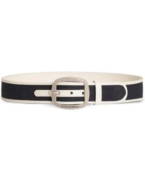 Dolce & Gabbana Canvas Belt - White