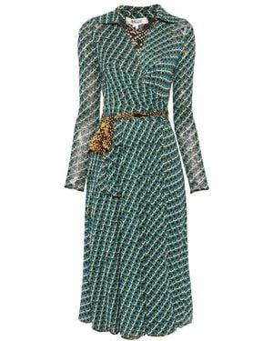 Diane von Furstenberg Phoenix Reversible Midi Dress - Green