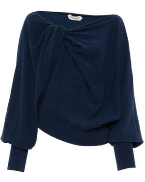 Alberta Ferretti Pullover Mit Verdrehtem Detail - Blau