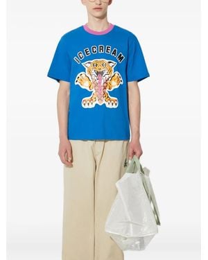 ICECREAM Tiger T-Shirt - Blue