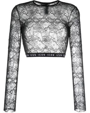 DSquared² Be Icon クロップドトップ - ブラック