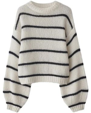 Lisa Yang Sabelle Striped-Pattern Jumper - White