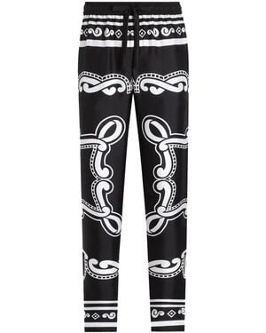 Dolce & Gabbana Silk Pyjama Pants - Black