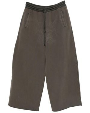 LỰU ĐẠN Bontan Raw-Cut Fleece Track Trousers - Grey