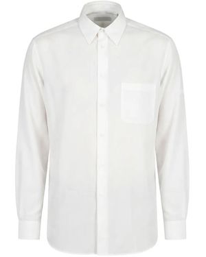 Yohji Yamamoto Chest-Pocket Long-Sleeve Shirt - White