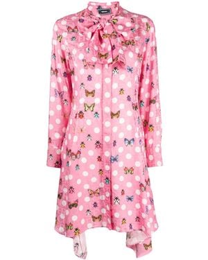 Versace Butterflies And Ladybugs Mini Dress - Pink