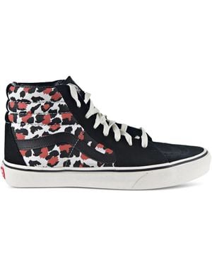 Vans Sk8-Hi Leopard-Print Sneakers - Black