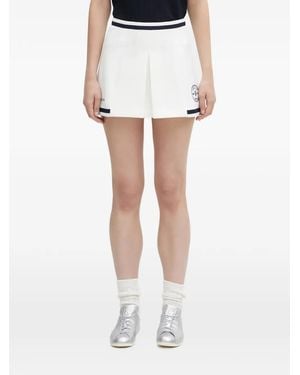 Sporty & Rich Hotel Eden Roc Mini Skirt - White