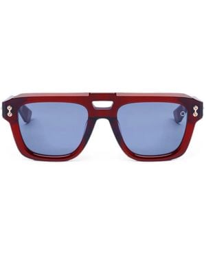 Akoni Geometric-Frame Sunglasses - Blue