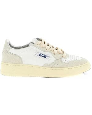 Autry Perforated Panelled Trainers - White