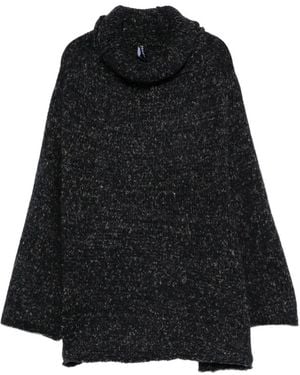 Rundholz Pullover Mit Rollkragen - Schwarz