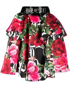 Philipp Plein Maxi Skirt - Red