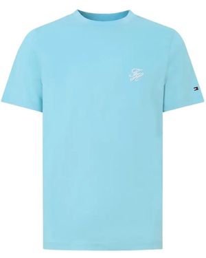 Tommy Hilfiger Embroidered T-Shirt - Blue