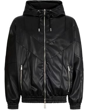 DSquared² Zipped Faux Leather Jacket - Black