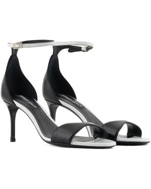 Giorgio Armani 70Mm Two-Tone Leather Sandals - Black